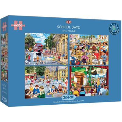 Gibsons School Days Puzzel - 4x500 Stukjes Gibsons School Days Puzzel - 4x500 Stukjes