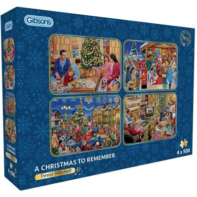Gibsons Kerst Puzzels - 4x500 Stukjes Gibsons Kerst Puzzels - 4x500 Stukjes