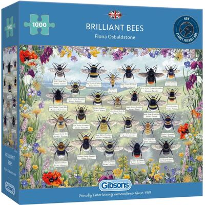 Gibsons Brilliant Bees 1000-delige Puzzel - Puzzel Gibsons Brilliant Bees 1000-delige Puzzel - Puzzel