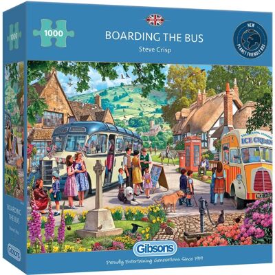 Gibsons Marque Embarquement dans le Bus - Puzzle - Publicité Gibsons Marque Embarquement dans le Bus - Puzzle - Publicité