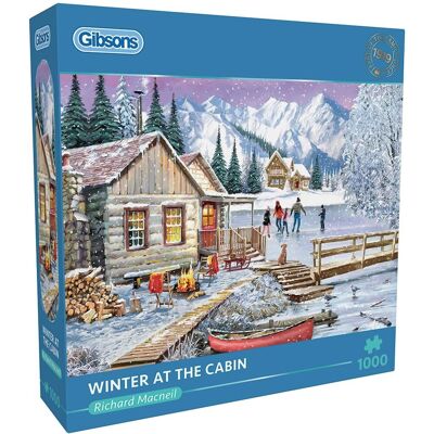 Gibsons Hiver à la Cabane 1000 Pièces Puzzle - Publicité Gibsons Hiver à la Cabane 1000 Pièces Puzzle - Publicité