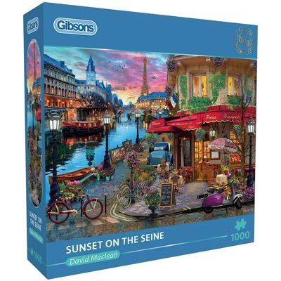 Gibsons Zonsondergang aan de Seine Legpuzzel 1000 Stukjes Gibsons Zonsondergang aan de Seine Legpuzzel 1000 Stukjes