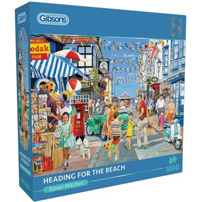 Gibsons Marque Modèle Heading for the Beach Puzzle - Puzzle - Publicité Gibsons Marque Modèle Heading for the Beach Puzzle - Puzzle - Publicité