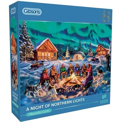 Gibsons Nacht van het Noorderlicht 1000 Puzzel - Puzzel Gibsons Nacht van het Noorderlicht 1000 Puzzel - Puzzel