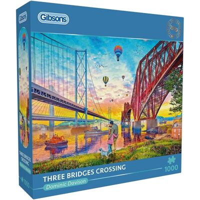 Gibsons Gibsons Traversée des Trois Ponts Puzzle de 1000 Pièces - Puzzle - Publicité Gibsons Gibsons Traversée des Trois Ponts Puzzle de 1000 Pièces - Puzzle - Publicité