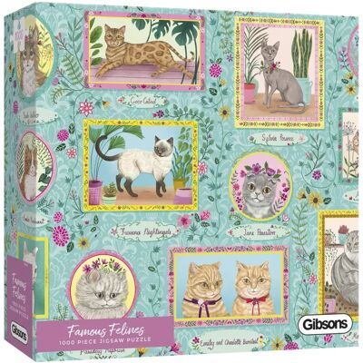 Gibsons White Logo Collection Berühmte Katzen 1000 Teile Puzzle Gibsons White Logo Collection Berühmte Katzen 1000 Teile Puzzle