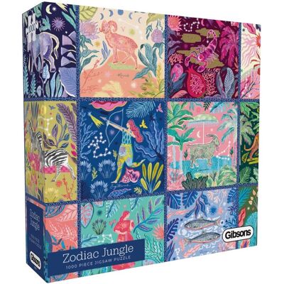 Gibsons Zodiac Jungle Bílá Logo 1000 Kousků - Puzzle Gibsons Zodiac Jungle Bílá Logo 1000 Kousků - Puzzle