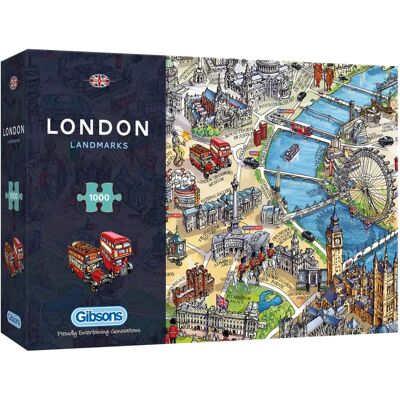Gibsons London Landmarks Jigsaw Puzzle - 1000 Pieces Gibsons London Landmarks Jigsaw Puzzle - 1000 Pieces