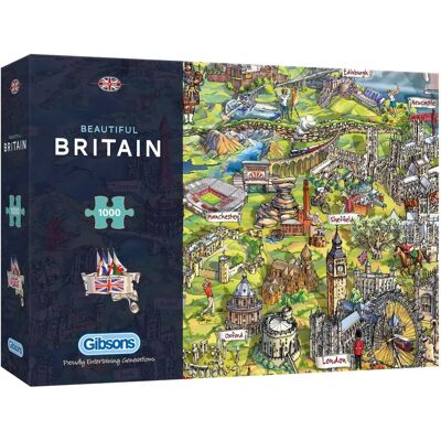 Gibsons Brand Model - Beautiful Britain UK Map Jigsaw Puzzle Gibsons Brand Model - Beautiful Britain UK Map Jigsaw Puzzle