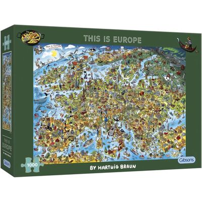 Gibsons Europa 1000 Stukjes Puzzel - Puzzel Gibsons Europa 1000 Stukjes Puzzel - Puzzel