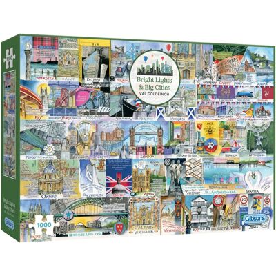 Gibsons Bright Lights & Big Cities Jigsaw Puzzle - 1000 Pieces Gibsons Bright Lights & Big Cities Jigsaw Puzzle - 1000 Pieces