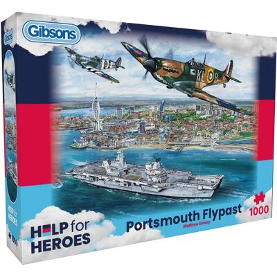 Gibsons Portsmouth Flypast Help for Heroes 1000 Piece Puzzle Gibsons Portsmouth Flypast Help for Heroes 1000 Piece Puzzle