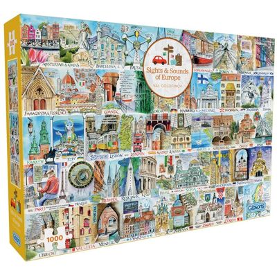 Gibsons Val Goldfinch Bezienswaardigheden & Geluiden van Europa Puzzel - 1000 Stukjes Gibsons Val Goldfinch Bezienswaardigheden & Geluiden van Europa Puzzel - 1000 Stukjes