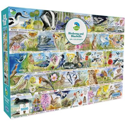 Gibsons RSPB Birdsong & Bluebells 1000-Piece Puzzle - Jigsaw Puzzle Gibsons RSPB Birdsong & Bluebells 1000-Piece Puzzle - Jigsaw Puzzle
