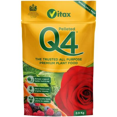 Vitax Q4 All-Purpose Pelleted Fertilizer - Fertilizer 0.9kg Vitax Q4 All-Purpose Pelleted Fertilizer - Fertilizer 0.9kg