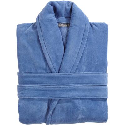 Christy - Supreme Velour Robe - Mittelblau - L - Robe Christy - Supreme Velour Robe - Mittelblau - L - Robe