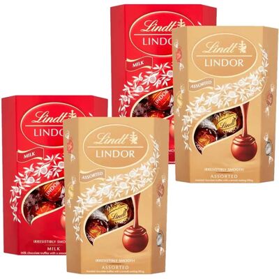 Lindt - Lindor Milk & Assorted Truffles 4x200g - Milk Chocolate - 4x200g - Chocolate Truffles Lindt - Lindor Milk & Assorted Truffles 4x200g - Milk Chocolate - 4x200g - Chocolate Truffles