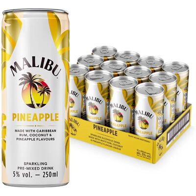 Malibu Pineapple 5% Vol. - Alcoholic Drink Malibu Pineapple 5% Vol. - Alcoholic Drink