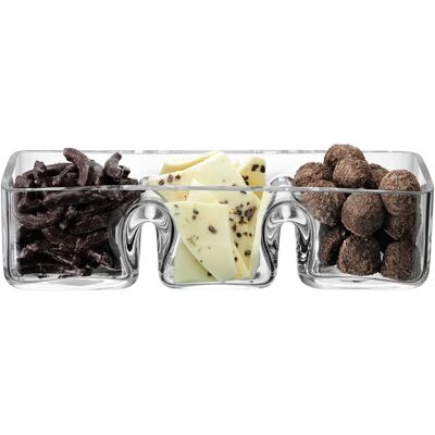 LSA International Klare Serve Trio Schale - Servierplatte LSA International Klare Serve Trio Schale - Servierplatte
