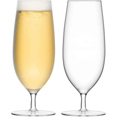 LSA International Bar Pilsner Glass 450ml Set Of Two - Beer Glasses LSA International Bar Pilsner Glass 450ml Set Of Two - Beer Glasses