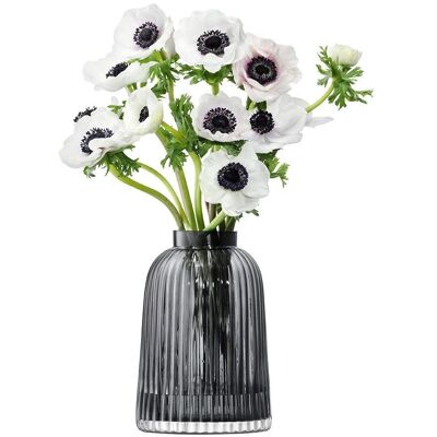 Vaso Pleat di L.S.A. International - 20cm - Grigio - Vetro - Decorazione Moderna Vaso Pleat di L.S.A. International - 20cm - Grigio - Vetro - Decorazione Moderna