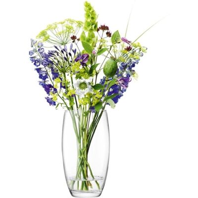 LSA International Flower Barrel Vase - 29cm Clear LSA International Flower Barrel Vase - 29cm Clear