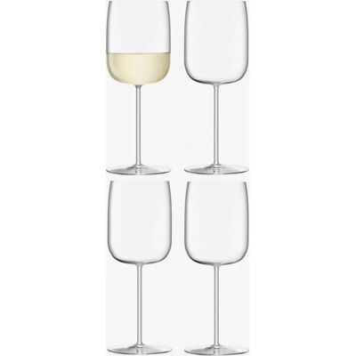 Verres à vin blanc Borough LSA - Lot de 4 - 380ml - Transparent - Publicité Verres à vin blanc Borough LSA - Lot de 4 - 380ml - Transparent - Publicité