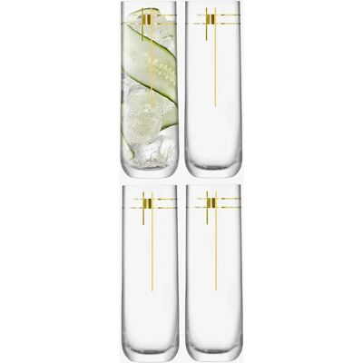 L.S.A. Century Bicchiere highball 420ml Set da 4 Oro L.S.A. Century Bicchiere highball 420ml Set da 4 Oro