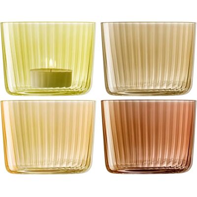 L.S.A. Gems Portavelas - Arancione, Set da 4 L.S.A. Gems Portavelas - Arancione, Set da 4