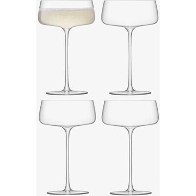 LSA International - Metropolitan Champagne Coupe - Sett med 4 300ml Klart LSA International - Metropolitan Champagne Coupe - Sett med 4 300ml Klart