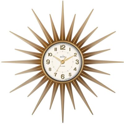 Acctim Stella Väggklocka - Guld - 43cm - Retro Stjärndesign Acctim Stella Väggklocka - Guld - 43cm - Retro Stjärndesign
