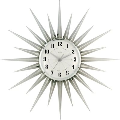 Acctim Stella Wandclock Chrome - 44cm Quarz Retro Acctim Stella Wandclock Chrome - 44cm Quarz Retro