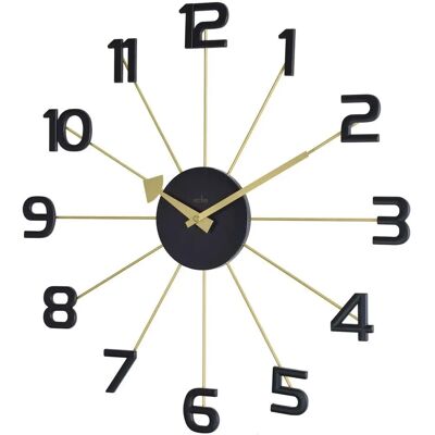 Reloj de Pared de Cuarzo Acctim Astraea - 49cm, Oro/Negro Reloj de Pared de Cuarzo Acctim Astraea - 49cm, Oro/Negro