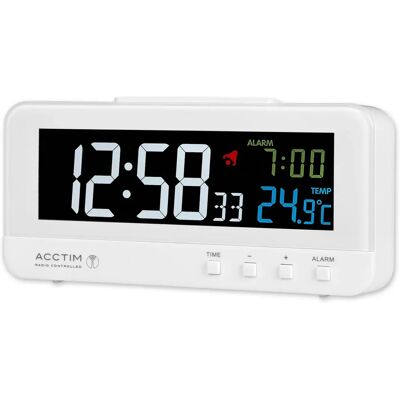 Acctim Rialto White Radio Controlled Alarm Clock - Alarm Clock Acctim Rialto White Radio Controlled Alarm Clock - Alarm Clock