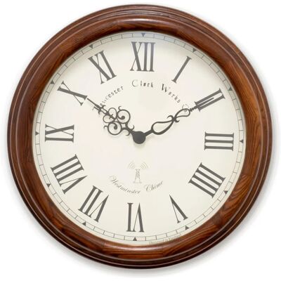 Acctim Towcester Lacock Roman Numeral Wood Wall Clock - Wall Clock Acctim Towcester Lacock Roman Numeral Wood Wall Clock - Wall Clock