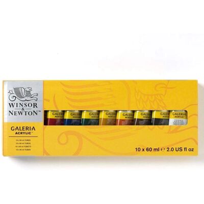Winsor & Newton Galeria Acrylfarben-Set - 10 x 60ml - Acrylfarben Winsor & Newton Galeria Acrylfarben-Set - 10 x 60ml - Acrylfarben
