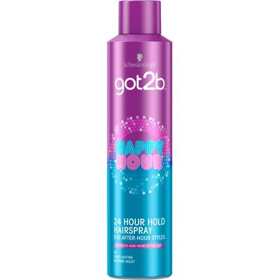 Schwarzkopf - got2b Happy Hour 24H Fixatif - 300ml - Publicité Schwarzkopf - got2b Happy Hour 24H Fixatif - 300ml - Publicité