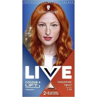 Schwarzkopf L74 Tangerine Twist - Vibrant Copper Permanent Hair Dye Schwarzkopf L74 Tangerine Twist - Vibrant Copper Permanent Hair Dye