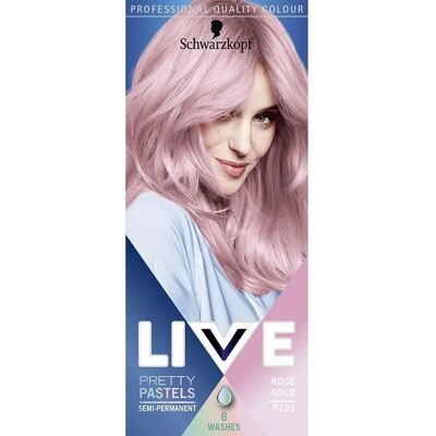 Schwarzkopf P123 Rose Gold Semi-Permanent Hair Dye - Pastel Schwarzkopf P123 Rose Gold Semi-Permanent Hair Dye - Pastel