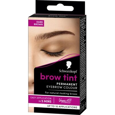 Schwarzkopf Dark Brown Brow Tint - Eyebrow Permanent Dye Kit Schwarzkopf Dark Brown Brow Tint - Eyebrow Permanent Dye Kit