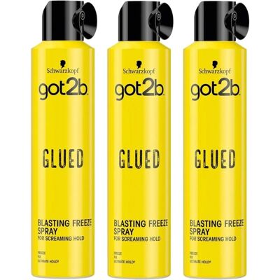 Schwarzkopf - got2b Glued Blasting Freeze - 300 ml - Spray cheveux - Publicité Schwarzkopf - got2b Glued Blasting Freeze - 300 ml - Spray cheveux - Publicité