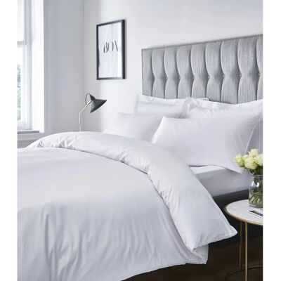 Catherine Lansfield White Satin Stripe Duvet Cover Set - Duvet Cover Set Catherine Lansfield White Satin Stripe Duvet Cover Set - Duvet Cover Set