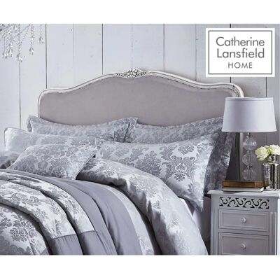 Catherine Lansfield Damask Jacquard Pillowsham Pair - Pillowsham, Silver, 50 x 75cm Catherine Lansfield Damask Jacquard Pillowsham Pair - Pillowsham, Silver, 50 x 75cm