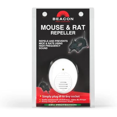Beacon Mouse Repeller - Battery Operated Ultrasonic - Grey Beacon Mouse Repeller - Battery Operated Ultrasonic - Grey