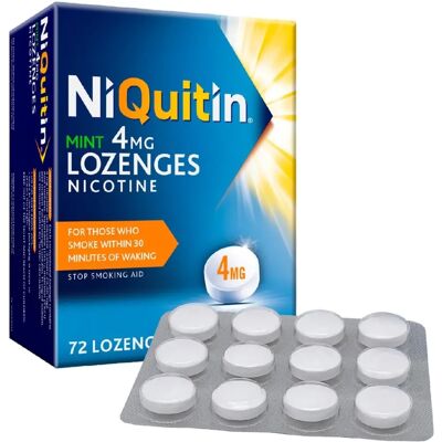 Niquitin Mint Lozenges 4mg - Quit Smoking Aid - 72 Pack Niquitin Mint Lozenges 4mg - Quit Smoking Aid - 72 Pack