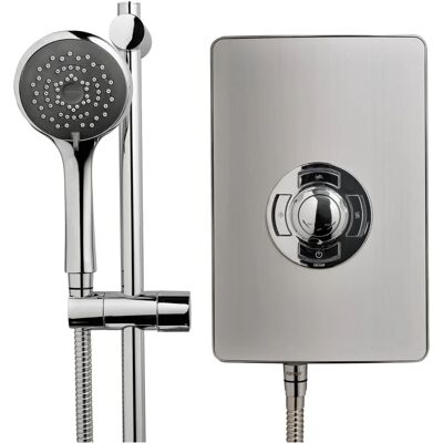Triton Aspirante Electric Shower - Brushed Steel, 9.5kW, 5 Spray - Electric Shower Triton Aspirante Electric Shower - Brushed Steel, 9.5kW, 5 Spray - Electric Shower