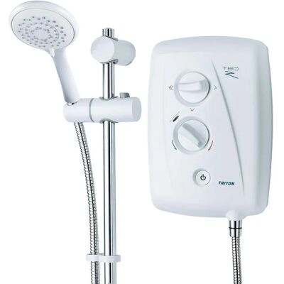 Triton T80Z White and Chrome Electric Shower - Electric Shower Triton T80Z White and Chrome Electric Shower - Electric Shower