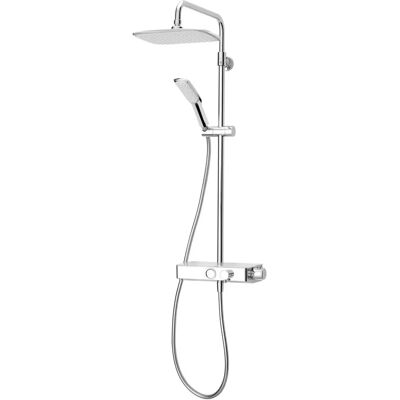 Triton Thermostatic Mixer Bar Shower Twin Head Adjustable Riser Rail Chrome - Shower Triton Thermostatic Mixer Bar Shower Twin Head Adjustable Riser Rail Chrome - Shower