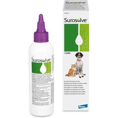 Elanco Animal Health Surosolve Pulitore Auricolare - 125ml - Pulizia efficace per gatti e cani Elanco Animal Health Surosolve Pulitore Auricolare - 125ml - Pulizia efficace per gatti e cani