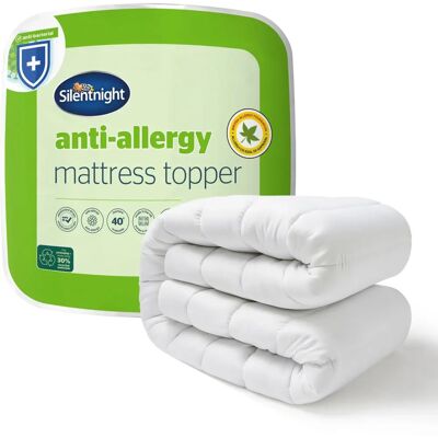Silentnight White Double Mattress Topper - Anti-Allergy Silentnight White Double Mattress Topper - Anti-Allergy